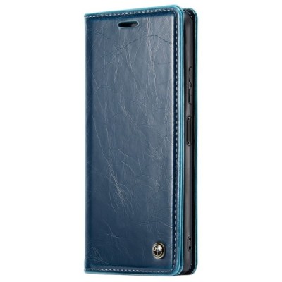 Xiaomi Redmi Note 12 Pro (Poco X5 Pro) „CaseMe“ Leather solīds atvēramais ādas zils maciņš - maks | Vacins.lv
