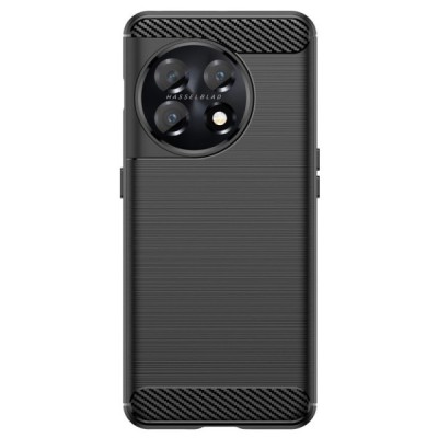 Твердый силиконовый чехол  „Carbon“ (TPU) для OnePlus 11 - чёрный | Vacins.lv