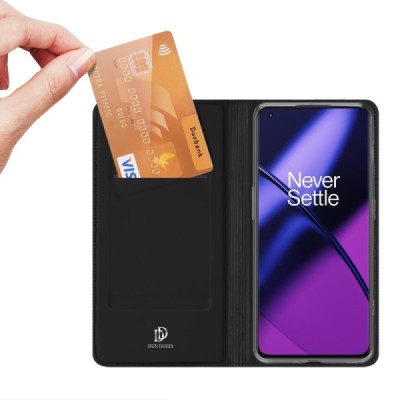 „Dux Ducis“ Skin серии OnePlus 11 золотой кожаный чехол-книжка | Vacins.lv