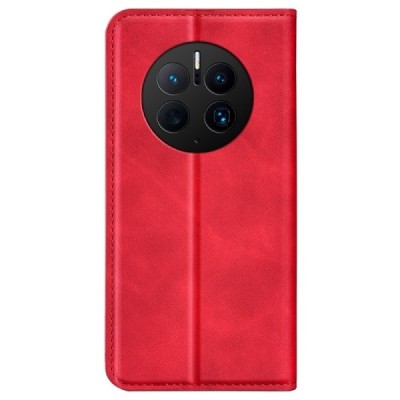 Huawei Mate 50 Pro „Split“ красный кожаный чехол-книжка | Vacins.lv
