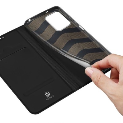 Xiaomi Redmi Note 12 (Poco X5 5G) „Dux Ducis“ Skin sērijas melns ādas atvērams maciņš | Vacins.lv