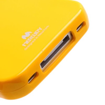 Apple iPhone 4S Mercury dzeltens cieta silikona (TPU) futrālis / Vacins.lv