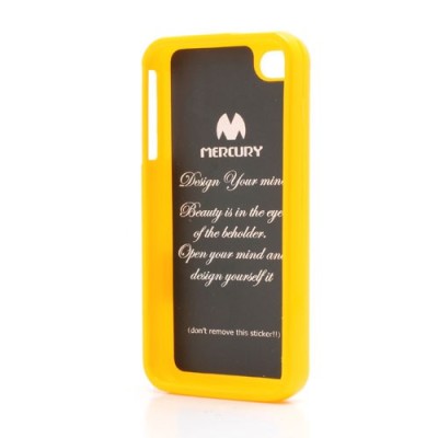 Apple iPhone 4S Mercury dzeltens cieta silikona (TPU) futrālis / Vacins.lv