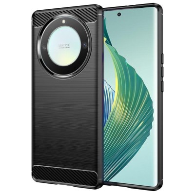 Huawei Honor Magic 5 Lite (Honor X9a) „Carbon“ cieta silikona (TPU) melns vāciņš | Vacins.lv