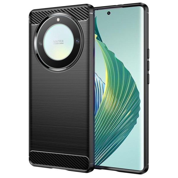 „Carbon“ cieta silikona (TPU) vāciņš - melns (Honor Magic 5 Lite / X9a)