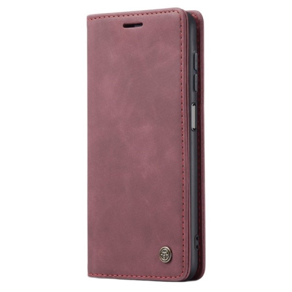 Кожиный чехол-книжка "CaseMe" Retro - бордовый (Galaxy A34 5G)