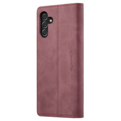 Samsung Galaxy A34 5G (SM-A346E) CaseMe Retro открываемый бордовый кожаный чехол - книжка | Vacins.lv