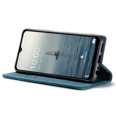 Samsung Galaxy A34 5G (SM-A346E) CaseMe Retro solīds atvēramais ādas zaļš maciņš - maks | Vacins.lv
