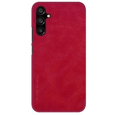 Greznais „Nillkin“ Qin sērijas ādas atvērams sarkans Samsung Galaxy A34 5G (SM-A346E) | Vacins.lv