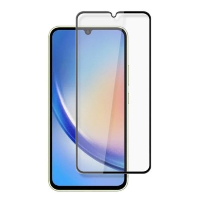 Samsung Galaxy A34 5G (SM-A346E) „Mocolo“ 2.5D Tempered Glass melns ekrāna aizsargstikls | Vacins.lv