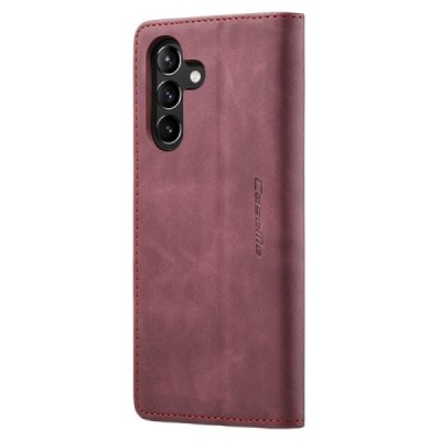 Samsung Galaxy A54 (SM-A546B) CaseMe Retro открываемый бордовый кожаный чехол - книжка | Vacins.lv