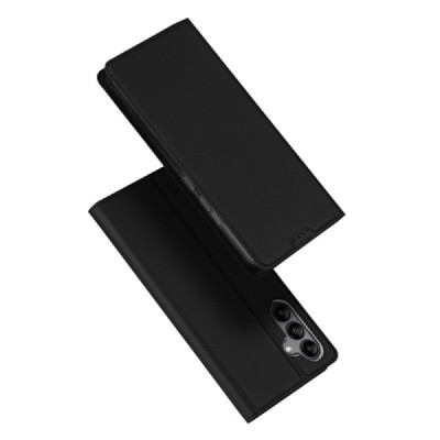 „Dux Ducis“ Skin серии Samsung Galaxy A34 5G (SM-A346E) открываемый чёрный кожаный чехол - книжка | Vacins.lv