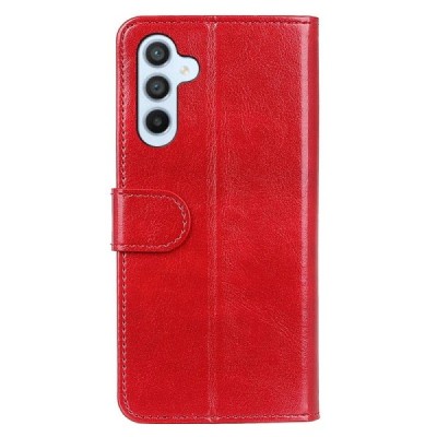 Samsung Galaxy A34 5G (SM-A346E) atvēramais ādas sarkans maciņš (maks) | Vacins.lv
