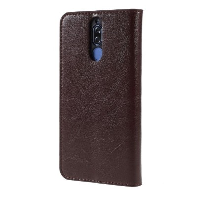 „Deluxe“ Leather Huawei Mate 10 Lite brūns ādas atvērams maciņš | Vacins.lv