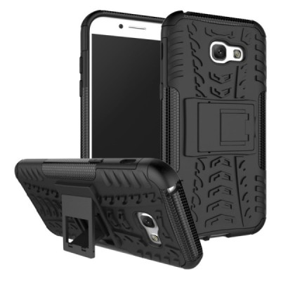 Samsung Galaxy A5 2017 (A520) „Kickstand“ pastiprinātas aizsardzības melns apvalks | Vacins.lv