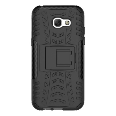 Samsung Galaxy A5 2017 (A520) „Kickstand“ pastiprinātas aizsardzības melns apvalks | Vacins.lv