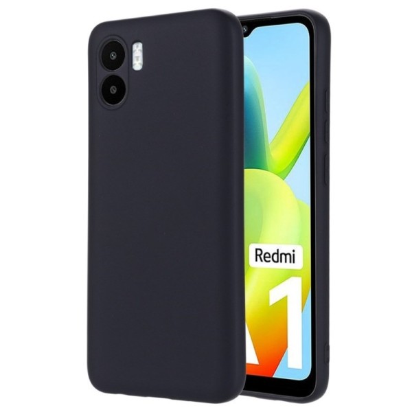 „Shell“ cieta silikona (TPU) apvalks - melns (Redmi A2 / A1)