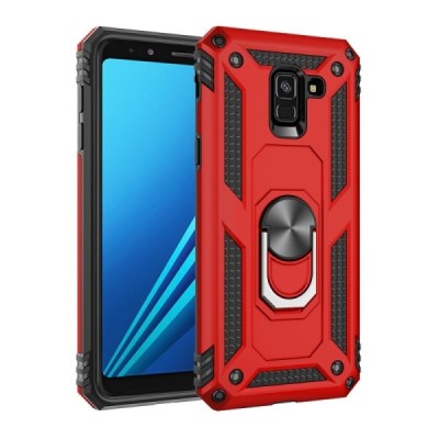 Samsung Galaxy A8 2018 (A530F) „Kickstand“ pastiprinātas aizsardzības sarkans apvalks | Vacins.lv