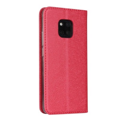 „Silk“ Skin серии Huawei Mate 20 Pro открываемый красный кожаный чехол - книжка | Vacins.lv