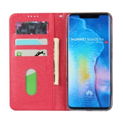 „Silk“ Skin серии Huawei Mate 20 Pro открываемый красный кожаный чехол - книжка | Vacins.lv