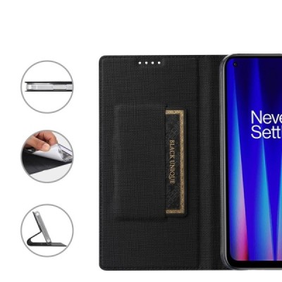 OnePlus Nord CE 2 „Vili“ atvērams melns ādas maciņš | Vacins.lv