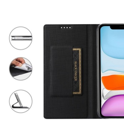 Nothing Phone 1 5G „Vili“ открываемый чёрный чехол - книжка | Vacins.lv