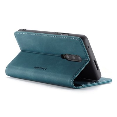 OnePlus 7 Pro CaseMe Retro открываемый зелёный кожаный чехол - книжка | Vacins.lv