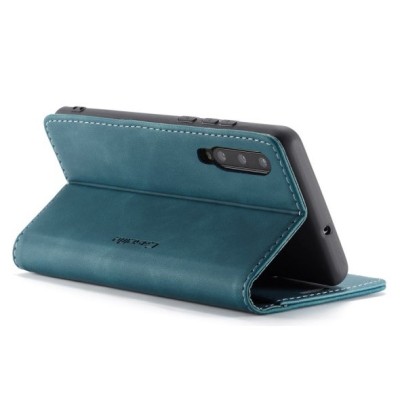 Samsung Galaxy A70 (A705F) CaseMe Retro solīds atvēramais ādas zaļš maciņš - maks | Vacins.lv