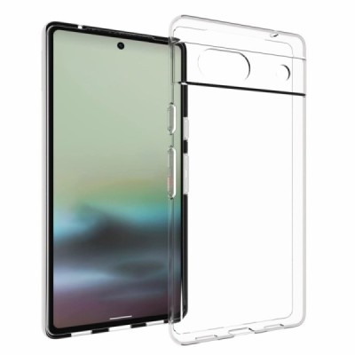 Твердый силиконовый чехол (TPU) для Google Pixel 7A - прозрачный | Vacins.lv