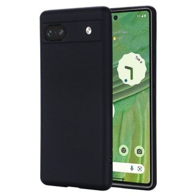 Google Pixel 7A Shell (TPU) твердый силиконовый чехол - чёрный | Vacins.lv