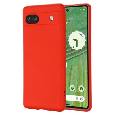 Google Pixel 7A Shell (TPU) твердый силиконовый чехол - красный | Vacins.lv
