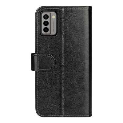Nokia G22 открываемый чёрный кожаный чехол - книжка | Vacins.lv