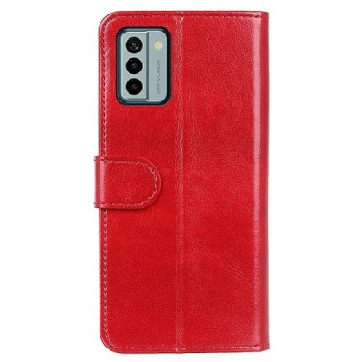 Nokia G22 открываемый красный кожаный чехол - книжка | Vacins.lv