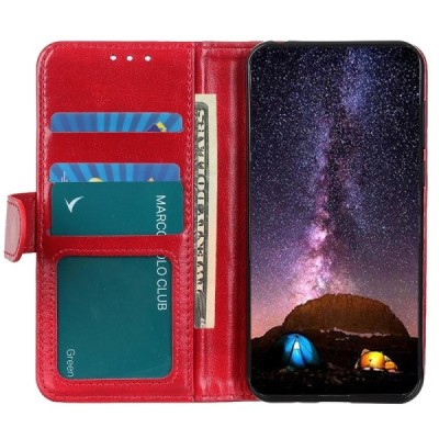 Nokia G22 открываемый красный кожаный чехол - книжка | Vacins.lv