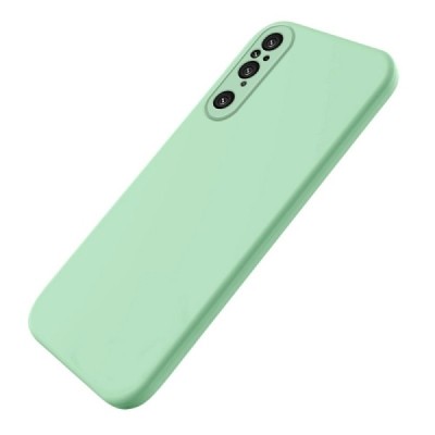 Sony Xperia 1 V „Shell“ cieta silikona (TPU) zaļš apvalks | Vacins.lv