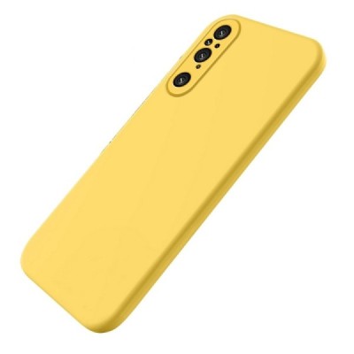 Sony Xperia 1 V „Shell“ cieta silikona (TPU) dzeltens apvalks | vacins.lv