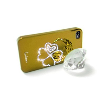 „Leshine“ auksinis Apple iPhone 4S dėklas - širdelės (dėkliukas, nugarėlė) / Priedai.lt