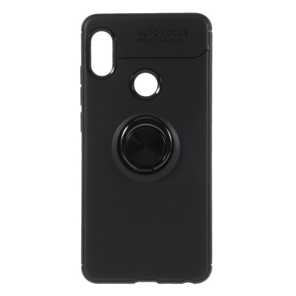 Твердый силиконовый чехол (TPU) „FOCUS“ Kickstand - чёрный (Redmi Note 5 2018)