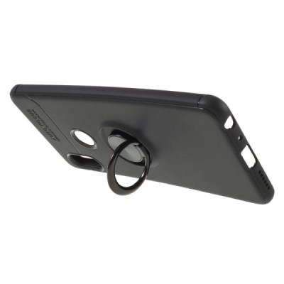 Xiaomi Redmi Note 5 (2018) „FOCUS“ Kickstand (TPU) твердый силиконовый чехол - чёрный | Vacins.lv