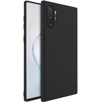 Samsung Galaxy Note 10+ (N975F) „Imak“ cieta silikona (TPU) melns apvalks | vacins.lv