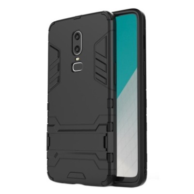 Улучшенная защита OnePlus 6 черный твердый силикон (TPU) и пластиковый чехол | Vacins.lv