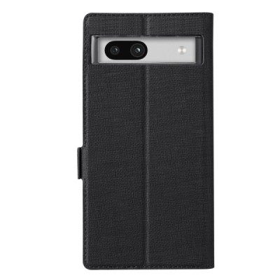 Google Pixel 7A „Vili“ черный кожаный чехол-книжка | Vacins.lv