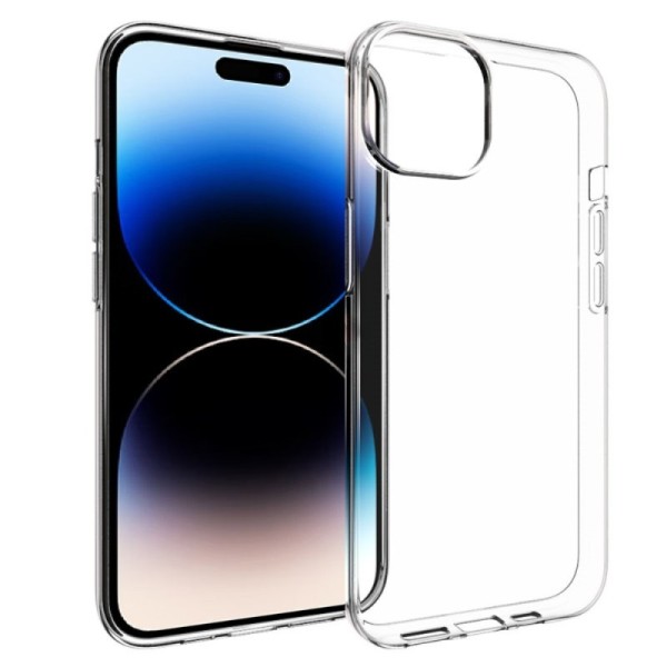 Твердый силиконовый чехол (TPU) - прозрачный (iPhone 15)