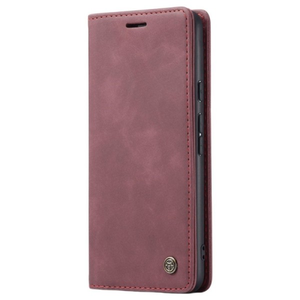 „CaseMe“ Retro solīds atvēramais ādas maciņš - bordo (Pixel 7)