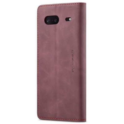 Google Pixel 7 CaseMe Retro solīds atvēramais ādas bordo maciņš - maks | Vacins.lv