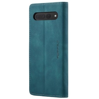 Google Pixel 7 Pro CaseMe Retro открываемый зелёный кожаный чехол - книжка | Vacins.lv