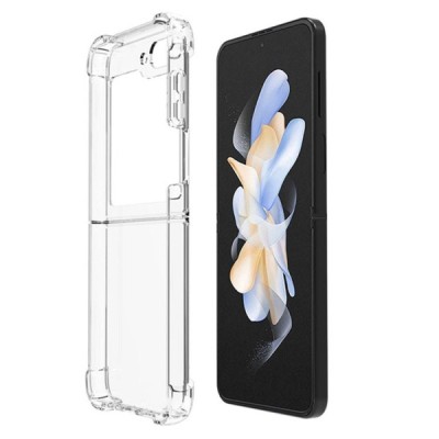 Samsung Galaxy Flip5 5G (SM-F731B) pastiprinātas aizsardzības cieta silikona (TPU) dzidrs vāciņš | Vacins.lv