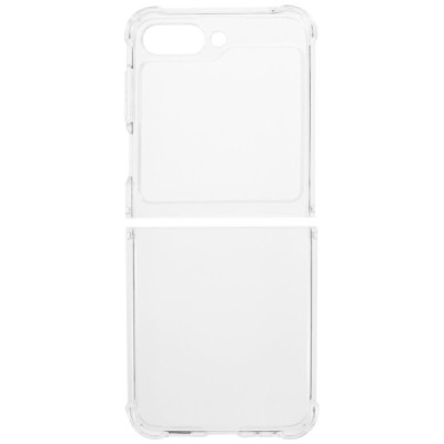 Samsung Galaxy Flip5 5G (SM-F731B) pastiprinātas aizsardzības cieta silikona (TPU) dzidrs vāciņš | Vacins.lv