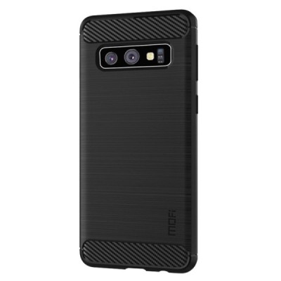 Samsung Galaxy S10 (G973) „Mofi“ Carbon (TPU) твердый силиконовый чехол - чёрный | Vacins.lv