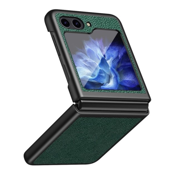 „Deluxe Leather“ чехол - зелёный (Galaxy Flip5)